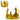 CORONA DORADA CON PIEDRAS DE COLORES C/12 CRN-01 PAQ12 5005189P