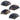 ABANICO NEGRO FLORES Y MARIPOSAS CON  BRILLO L-681 CJ600 PAQ12 4002388P