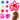 PINZA PARA CABELLO FLORES SILUETA DOS TONOS CENTRO COLOR 6-7 PAQ12 4006662P