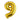 GLOBO NUMERO 9  CHICO 18"" DORADO PAQ6 5000417P