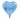GLOBO CORAZON LISO METALICO AZUL CIELO PAQ50