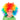 PELUCA AFRO MULTICOLOR PAYASO A-344 60GR R-1779 R-12418 R-13435 CJ200 - PAQ 12 5001061P