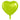GLOBO CORAZON LISO METALICO VERDE LIMON PAQ50 5005495P