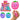 SQUISHY FRESA TRASLUCIDA COLORES BRILLANTINA 1-26P-25 PAQ12 2006292P