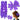 MOÑO NACIONAL MEDIANO MORADO DOBLE DELGADO PAQ12