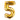 GLOBO NUMERO 5  CHICO 18"  DORADO PAQ6 5000383P