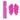 MOÑO PARA CABELLO ROSA FIUSHA  - PAQ 12D 4000224P