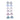 PINZA RECTANGULAR TRANSPARENTE COLORES DEGRADADOS KA-E220 PAQ12 4002233P